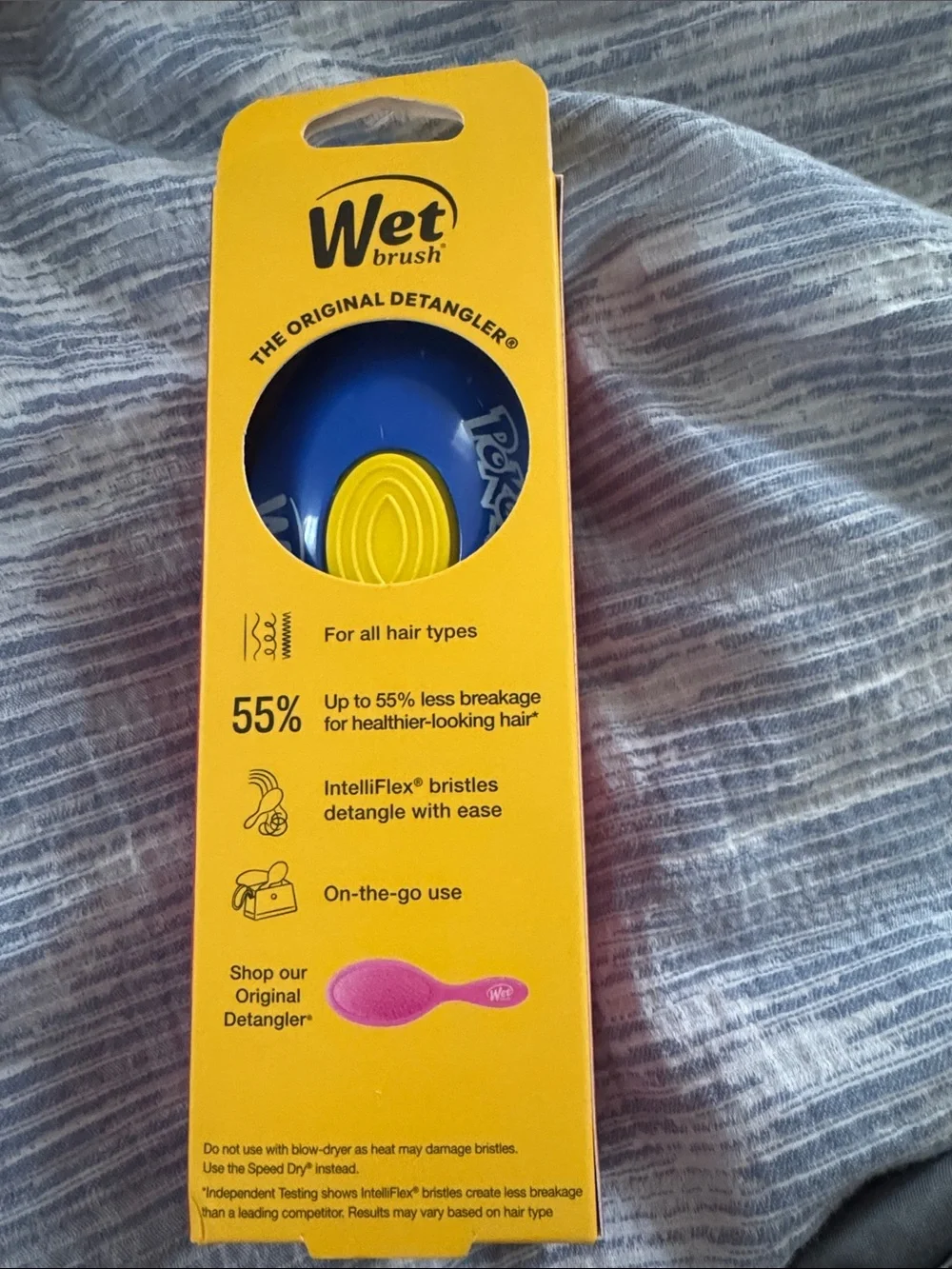 Wet Brush Pokémon Pikachu Blue Pop + Go Detangler